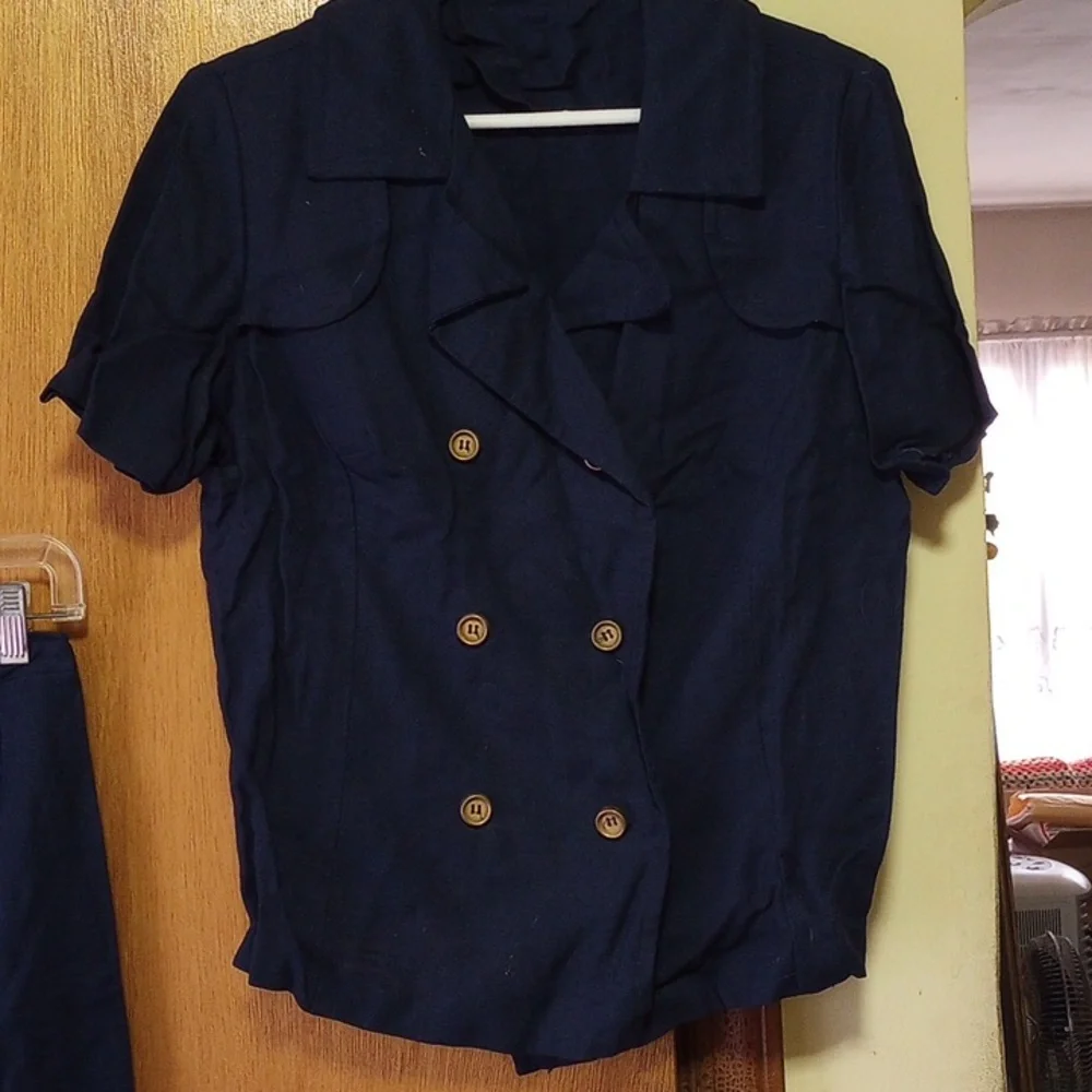Navy Blue Women's Skirt Set_2